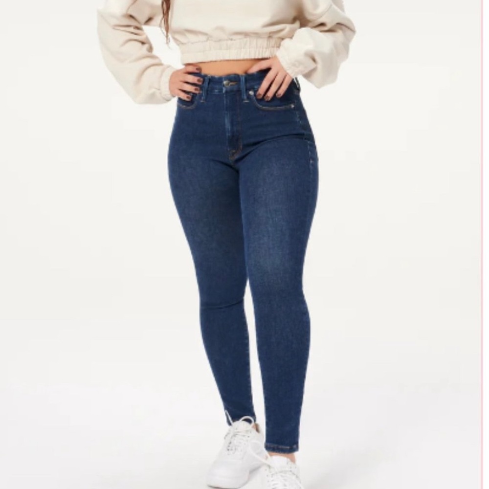 Good American Always Fits Good Waist Medium Wash Skinny Jeans Fits Sizes 6-12